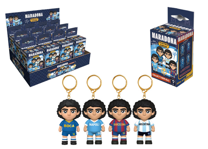MARADONA Portachiavi 6cm (In blind box x cm) In espo da 12pz 4ass…x12…x144